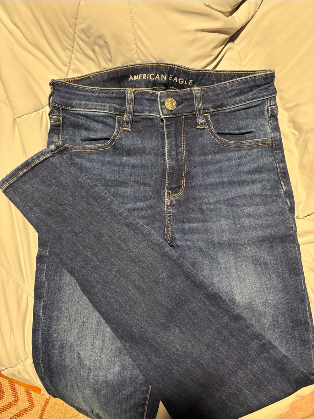 American Eagle Outfitters Dark Blue Skinny Stretch Jeans